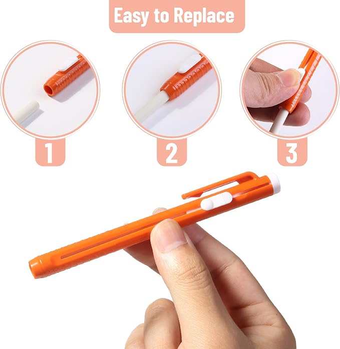 Mr. Pen- Retractable Mechanical Eraser Pens, 6 Pack, Winter Colors | Latex-Free - Image 5