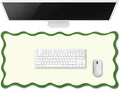 Hahafelt Scalloped Desk Mat Large Desk Pad Cute Coquette Table Mat Back to by Hahafelt