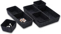 Welaxy Minimalist Felt Desk Drawer Organizer 8-Piece Charcoal Storage Bins by Welaxy
