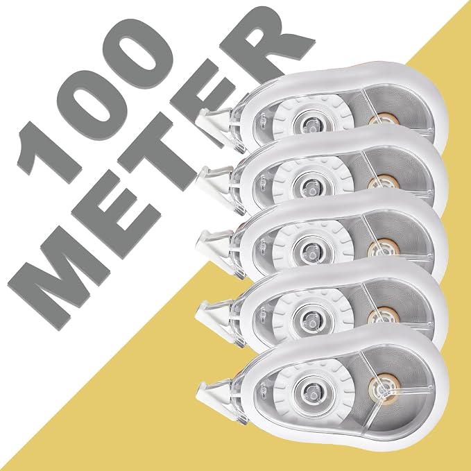 White Correction Tape, 5 Pack, 65.62 Feet Correction Tape - Image 3