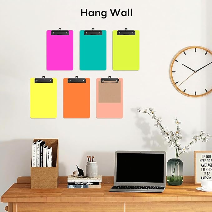 6 Pack Colorful Small Clipboard, A5 Mini Clip Board | Black Clip, 9 x 6" - Image 6