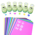 UCEC 6 PCS Craft Hole Punch 1 Inch Paper Puncher, Hole Punch Shapes Crafting by UCEC