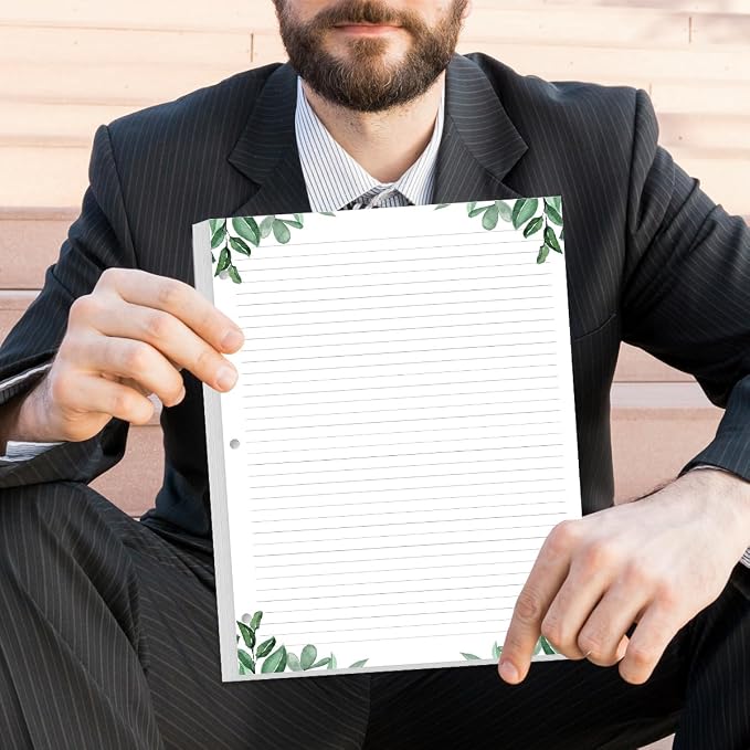 A4 Lined Refill Paper, 3-Hole Punched Ruled Filler Paper, 100Sheets / 200Pages - Image 6