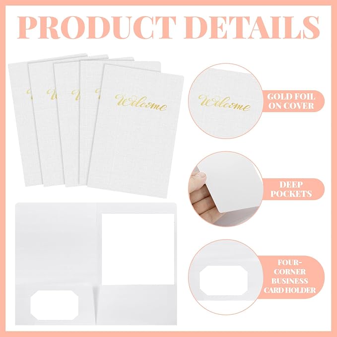 Affrolling 50 Pack 6 x 9 Inch Welcome Pocket Folders Church Visitor Welcome - Image 3