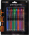 Pentonic B-RT Retractable Ballpoint Pens, 10 Colors Tip, 0.7 mm Fine Point by PENTONIC