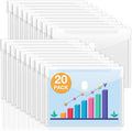 Sooez 20 Pack Plastic Envelopes File Folders, Rainforced Clear Folder Important by Sooez