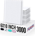 Fuxury Bubble Mailers 6x10“ 3000 Pack White Padded Envelopes Usable Size 6x9" by Fuxury
