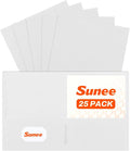 SUNEE Folders with Pockets, 2 Pocket Folders Fit Letter Size Paper, Paper File by SUNEE