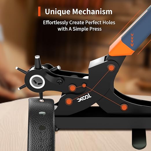 XOOL Revolving Punch Plier Kit, Leather Hole Punch Set - Image 3