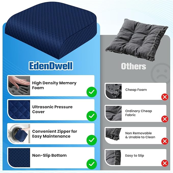Seat Cushion for Office Chair, Memory Foam Chair Cushions, Car Seat Cushion for - Image 4