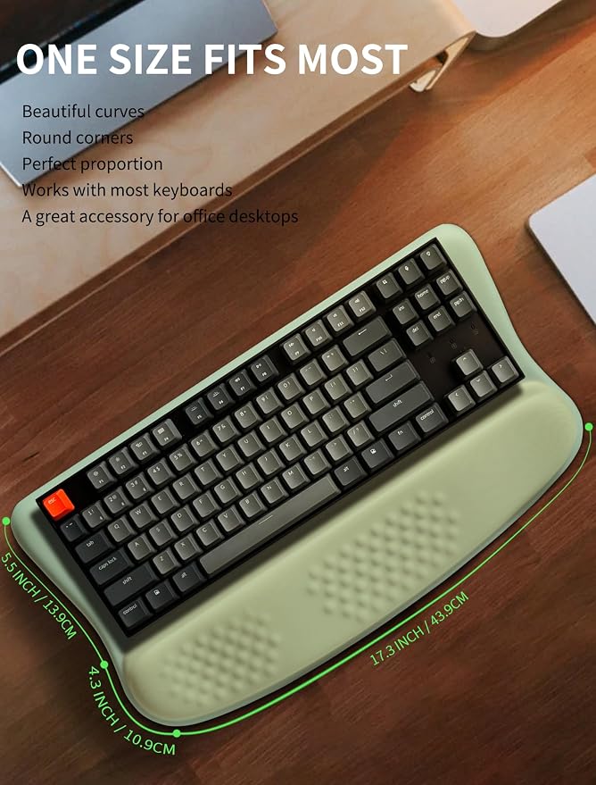 Ergonomic Wave Wrist Rest with Keyboard Stand, Cushioned Palm Rest, Comfortable - Image 6