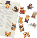 Corgi Peeking Magnetic Bookmarks Set of 8, Cute Dog Bookmark Clips by TheClover