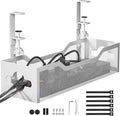 Under Desk Cable Management Tray No Drill, 13.38'' Metal Tray by Litwaro