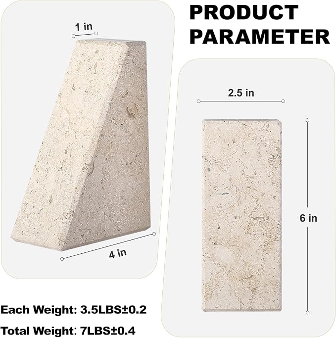 Karibiber Marble Bookends for Heavy Books, Decorative Book Ends for Shelves - Image 5