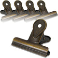Koqye 5 Pcs Vintage Bronze Bulldog Clips, Antique Metal Journal Clips to Hold by Koqye