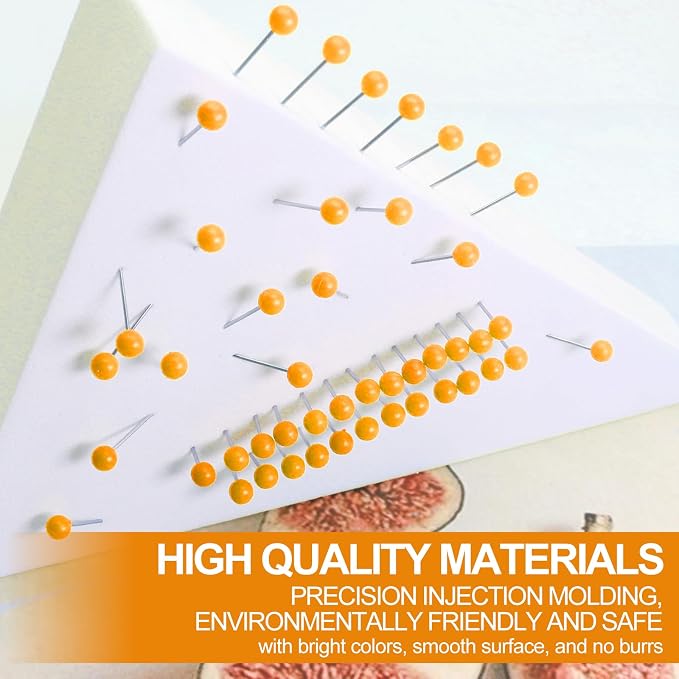 500Pcs Orange Map Pins, 1/8 Inch Map Tacks, Round Ball Head Map Push Pins - Image 3