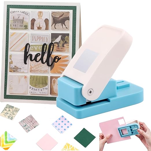 3 Pcs Stamp Punch, 1 Inch Square Punch, 1X0.8 Inch Rectangle Postage Stamp - Image 5