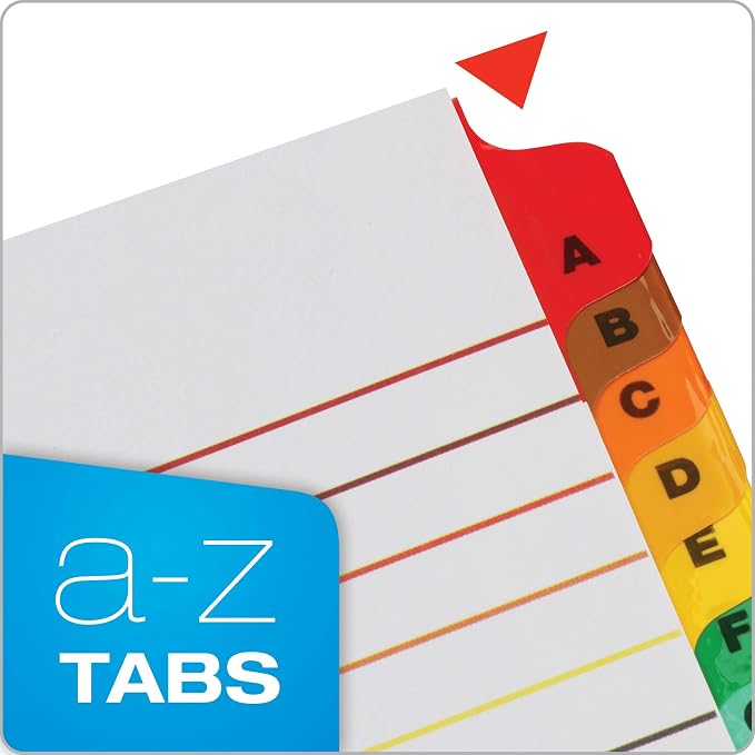 Cardinal Binder Dividers, A-Z Tabs, Customizable Table of Contents Page - Image 2