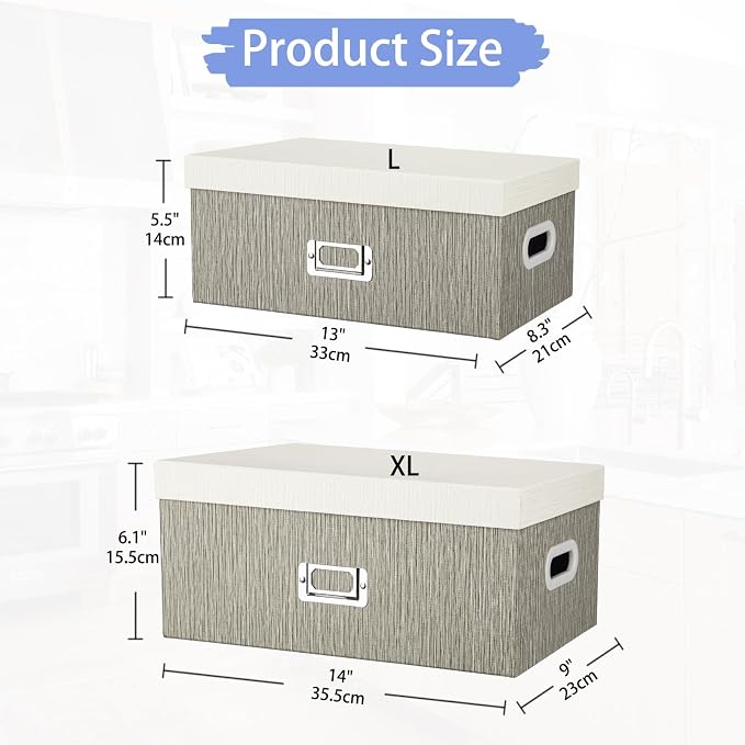 Briful Set of 2 Decorative Storage Boxes - Image 2