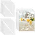 souG 25 Pack 8.5" x 11" Rigid Print Protectors, Paper Sleeves Photo Plastic by GSHYMXT