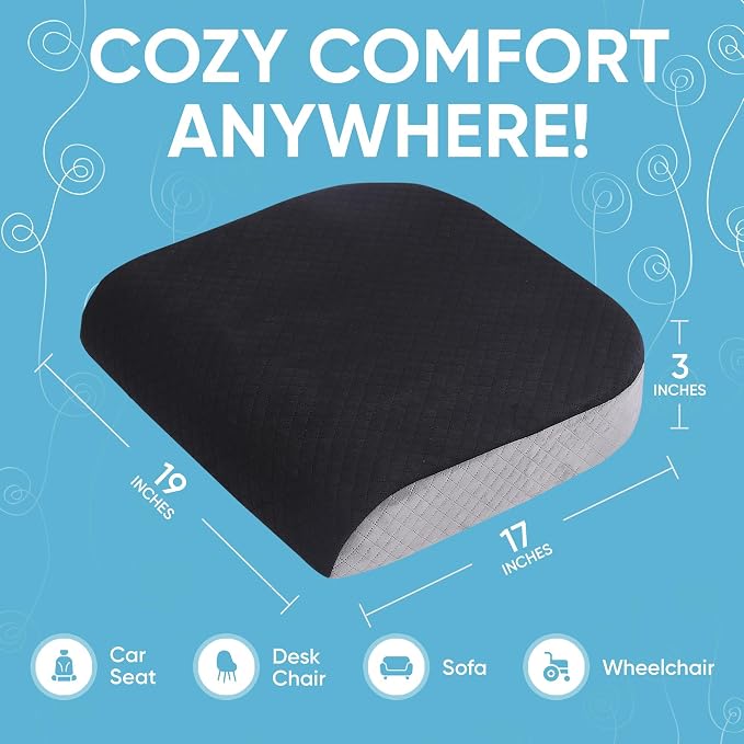 Large Seat Cushion Memory Foam for Office Chair, Wheelchair Cushions, Floor - Image 5