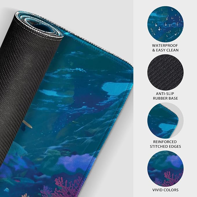 Sea Turtles Large Gaming Mouse Pad 31.5"x15.7"｜ Ocean Scene XXL Desk Mat - Image 6