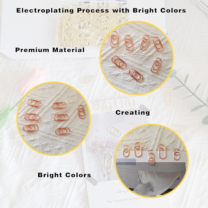 100 Pack Love Heart Shaped Paper Clips, Mini Paperclips Papers, 0.8inch Small - Image 3