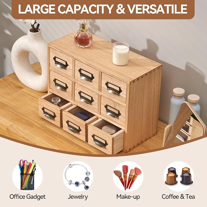 KIRIGEN Wooden Desk Storage Cabinet - Image 7