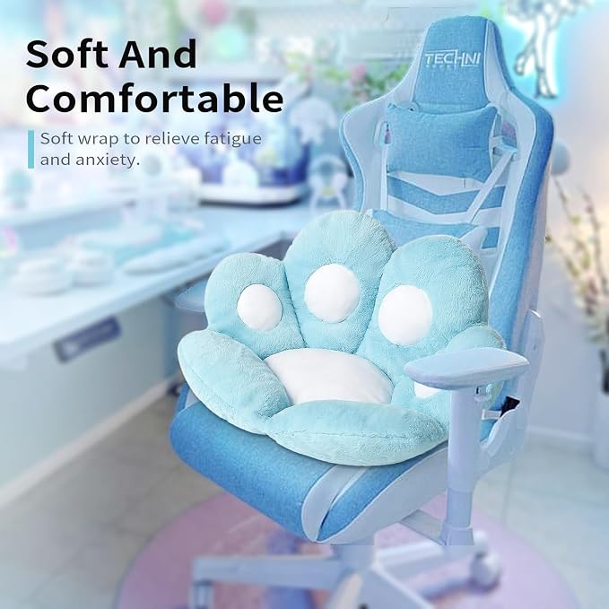 Ditucu Cat Paw Cushion Kawaii Chair Cushions 31.4 x 27.5 inch Cute Stuff Seat - Image 2