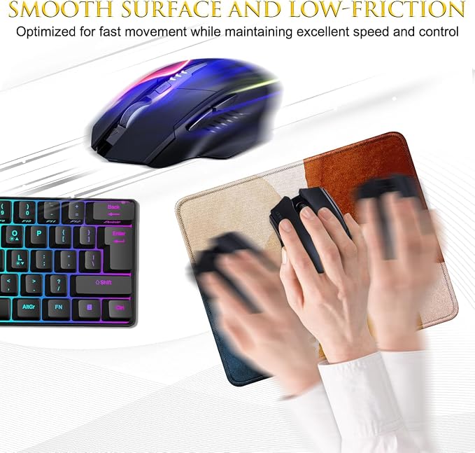 JIKIOU 3 Pack Mouse Pad with Stitched Edge, Portable Size-10.2x8.3in Boho | - Image 4