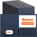 SUNEE Folders with Pockets, 2 Pocket Folders Fit Letter Size Paper, Paper File by SUNEE
