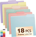 Color File Folders, 1/3-Cut Tabs, 18 Pack File Folder Letter Size, 8.5x11 Inch by Zzrywuty