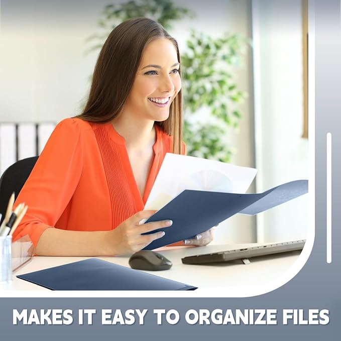 Henoyso 36 Pack Navy Blue Plastic Folders - Image 5
