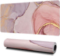 Rose Gold Marble Mouse Pad Abstract Marble Mouse Pad 31.5x11.8 Inch Texture by Hahaluo