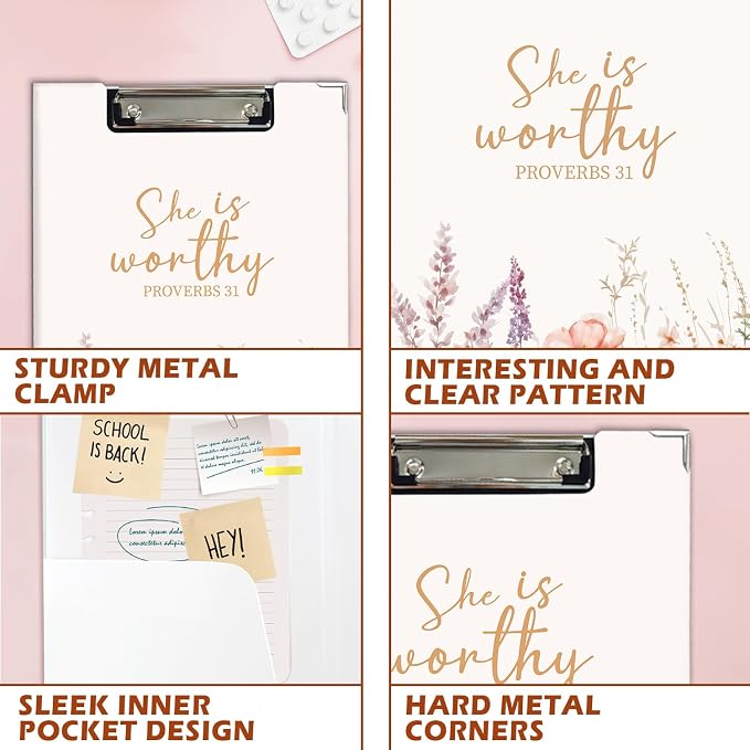 Lacama Christian Clipboard for Women Girls, Wildflower Christian School Supplies - Image 7