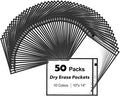 50-Pack Oversized Reusable Dry Erase Pocket Sleeves, 10x14 Ticket Holders by EEHZTSIOFFICE