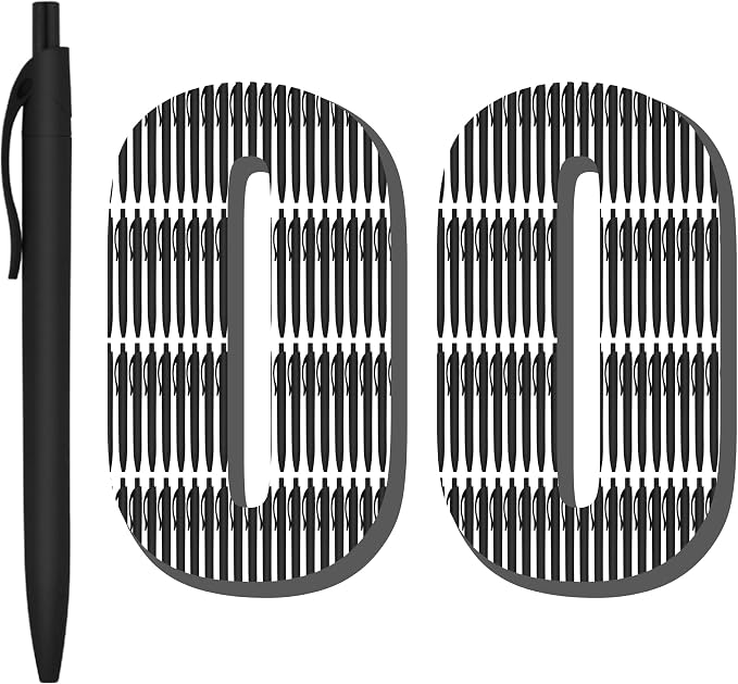 Deegtran 100 Pack No Bleed Black Barrel Click Pens, Wholesale Retractable by DEEGTRANPENS