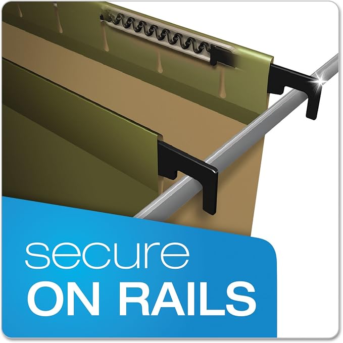 Pendaflex SureHook Reinforced Extra Capacity Hanging Folders, Standard Green - Image 2