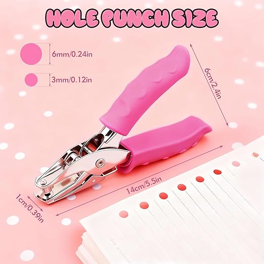 Single Hole Punch, Office and Classroom, Handheld Circle Small Hole Paper Punch - Image 2