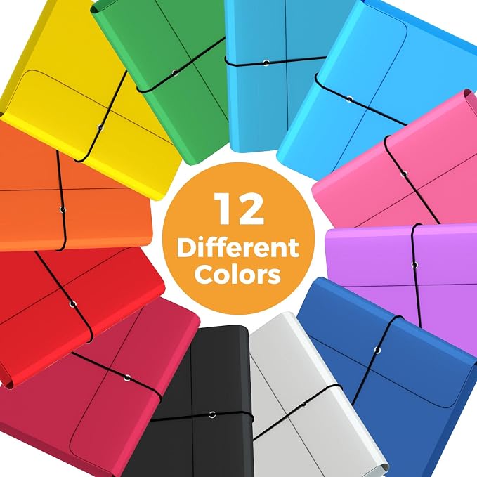 Ansook Plastic File Jackets, Expandable File Folders Letter Size - Image 5