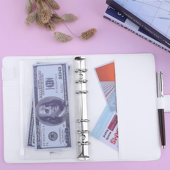 Antner A6 Binder 6 Ring Refillable Notebook Budget Planner - Image 6