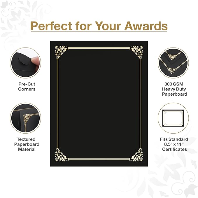 Black Certificate Holders 8.5 x 11, Documents and Diplomas - Image 4