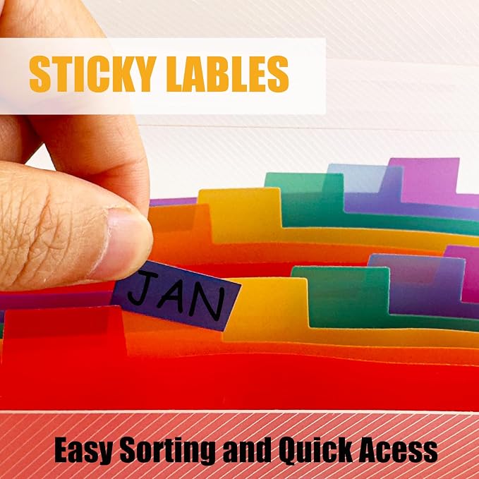 2 Pack 13 Pocket Small Accordion File Organizer, 7x4.5 Inches, Expanding File - Image 5