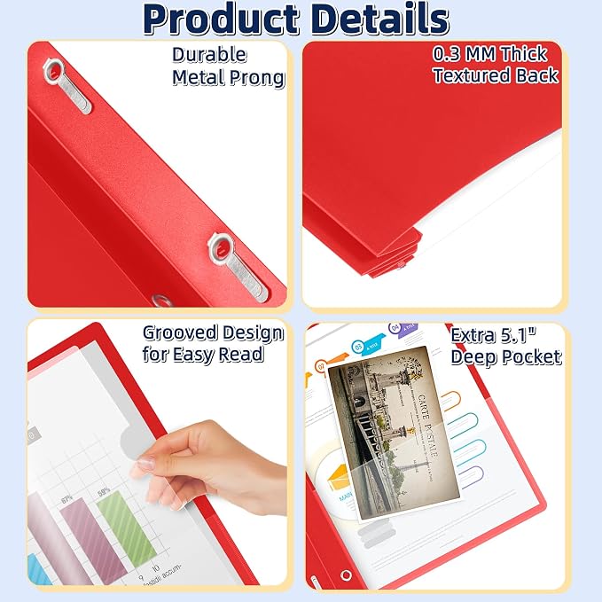 HAUTOCO 30 Pack Plastic Report Covers - Image 3