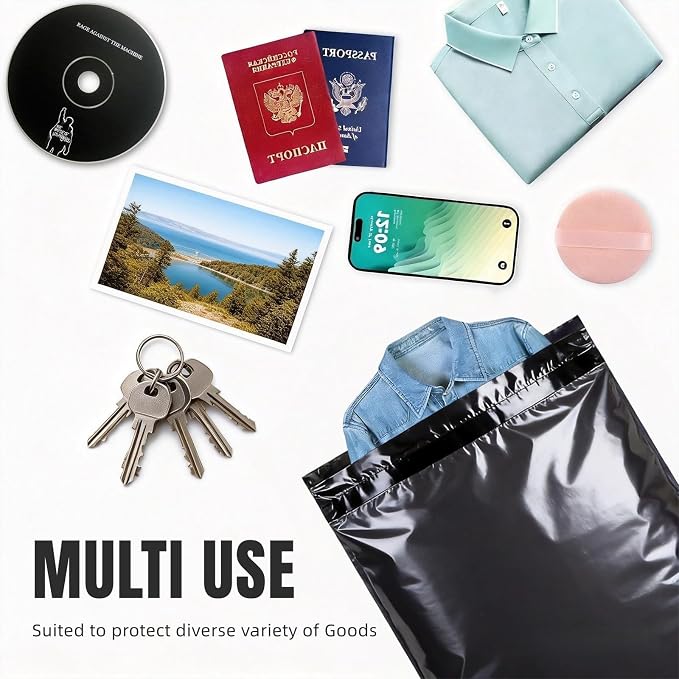 10"x13" Poly Mailers，Black Shipping and Envelope Bags Pack of 500 - Image 7