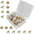100 Pcs Thumb Tacks, Drawing Pins, Metal Flat Push Pins, Round Head Drawing Pins by FOHOLA