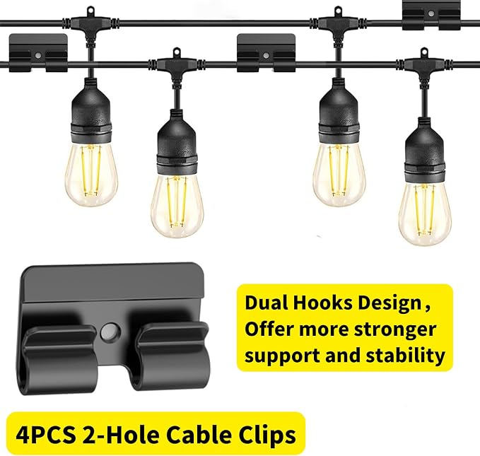 Cable Management Kit, 67 Adhesive Cable Clips, Topavatop Desk Cord Organizer - Image 3