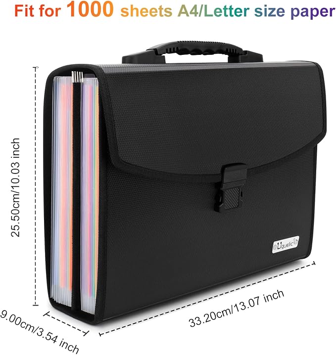 Uquelic 26 Pockets Expanding File Folder - Image 3