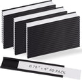 Realth C Channel Magnetic Label Holders 0.78" x 4" 50 Pack | Name Magnets by Realth