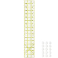 Acrylic Quilters Ruler, Sewing Ruler, 3-Inch by 17-Inch, Non Slip Rings 15 by VPVPV